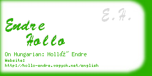 endre hollo business card